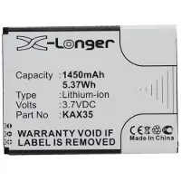 123accu Kazam KAX35 accu (1450 mAh, huismerk)