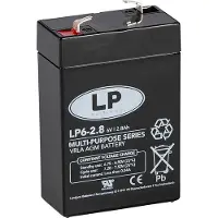 Landport LP6-2.8 VRLA AGM Loodaccu (6V, 2.8 Ah, T1 terminal)