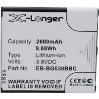 123accu Samsung EB-BG530BBC / EB-BG530BBE accu (2600 mAh, huismerk)