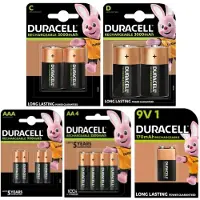 Duracell Oplaadbare AA / AAA / C / D en 9V Ni-Mh Batterijen Multipack