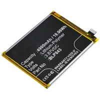 123accu OPPO BLP843 accu (3.8 V, 4900 mAh, huismerk)