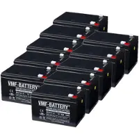 VMF 10 Stuks: SLA12-12 VRLA AGM Loodaccu's (12V, 12 Ah, T1 terminal)