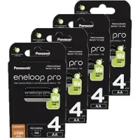 Eneloop Panasonic Pro Oplaadbare AA / HR6 Ni-Mh Batterijen (16 stuks, 2500 mAh)