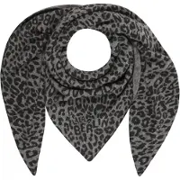 Lala Berlin Doek 'Triangle M printed cashmere blend' grijs / zwart