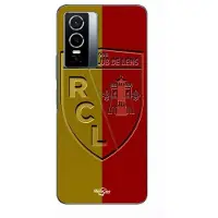 MANIACASE Coque Voor Vivo Y76 5G RCL LENS Logo op gele en rode achtergrond