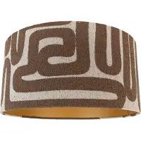 QAZQA Stoffen lampenkap bruin met beige 50/50/25