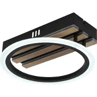 Globo LED-plafondlamp Blevins, dimbaar, zwart, Woon-/ Eetkamer, metaal, Modern, LED plafondlamp