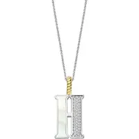 Ti sento Dames Hanger - 925 zilver - Letter H - Parelmoer - 6840MW_H