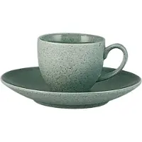 Alumina Espresso Kopje & Schotel Graniet Mint Blauw 80ml - Aluminiumoxide