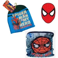 Marvel Spiderman Set - Muts + Colsjaal - Blauw - Maat 54 cm - ± 4-8 jaar