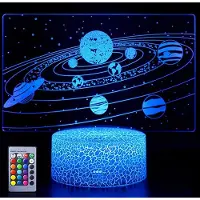 Ao AO️ Nachtlamp – 3D lamp – 16 Kleuren – Bureaulamp – SOLAR - Sfeerlamp – Nachtlampje Kinderen – Creative lamp - Met afstandsbediening