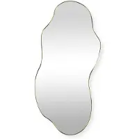 Sensahome Luciano Wandspiegel – Organische Spiegel – Asymmetrisch Design – 120x60 cm – Goud