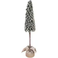 Clayre & Eef Mini Kunstkerstboom Ø 18x78 cm Groen Kunststof