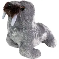 LUMO Stars pluche knuffel walrus Werner 15cm grijs speelgoed.