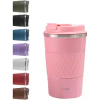 FLASKE Koffiebeker Coffee Cup Big 380ML - Flower - RVS Koffiebeker to Go van 380ML