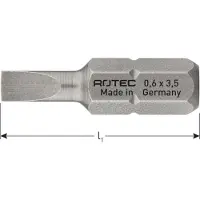 Rotec PRO Insertbit 0,6x3,5mm L=25mm C 6,3 BASIC - 10 stuks - 8120035
