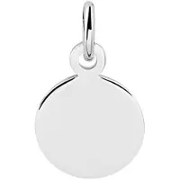The Jewelry Collection Zilver Gerhodineerde Graveerhanger rond 1333351