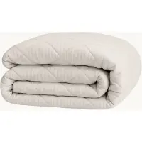 Y-NOT - Hotel Stripe Satin Dekbed Offwhite 240x220 - Dekbed Zonder Overtrek - Wasbaar Dekbed - Hoesloos dekbed - Dekbed met vaste overtrek - 30 dagen proefslapen