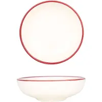 Bonna Serveerschaal linea burgundy porselein 10 cm set van 2