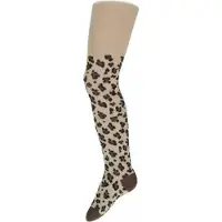 In Control glittermaillot met luipaard print - sand - maat 86/92