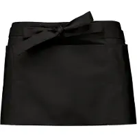 Kariban Awesome-Gifts - Professionele Horeca Sloof - K896 Bistro schort - Heupschort - Serveerschort - unisex - kort - 70 x 26 cm - per 10 stuks - onbedrukt - Zwart