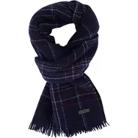 Pierre Cardin sjaal donkerblauw geruit wol