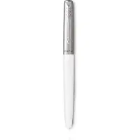 Parker Jotter Originals-vulpen | Klassieke witte afwerking | Medium penpunt | Blauwe inkt