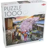 Tactic Woman Walking in Kyoto – Puzzel – 1000 stukjes – Traditioneel Japanse Straat – Sfeervolle Sakura Bloesem – Hoogwaardige Scandinavische Kwaliteit