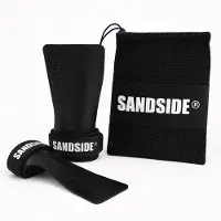 Sandside Grips Geschikt voor Crossfit - Fitness Handschoenen - Sticky Hand Grips - No Chalk - Fingerless Grips - Pure Black S/M