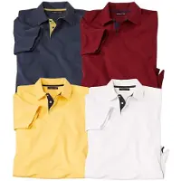 Atlas For Men - Set van 4 polo's SportWear - Heren - Verkrijgbaar in grote maten - M