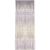 Smiffys Feestdecoratie Shimmer Curtain Wit