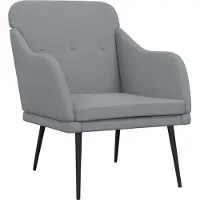 vidaXL Fauteuil 63x76x80 cm stof lichtgrijs