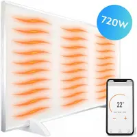 Silvergear Infrarood Verwarmingspaneel met Thermostaat - Elektrische Verwarming met App - 720W - Wit
