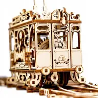 Wooden City Houten 3D Tram Model met Rails - Wooden.City