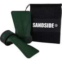 Sandside Grips Elite 2.0 - Plakkerige Handgrepen - Geen Krijt - Fitness Handschoenen - Vingerloze Grips - Legergroen L/XL