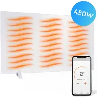 Silvergear Infrarood Verwarmingspaneel Premium - Infrarood Paneel - Verplaatsbaar - WIFI - 450W - Wit