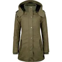 Black premium by emp Winterjas - Parka - S tot XXL - voor Vrouwen - olijf - Maat M