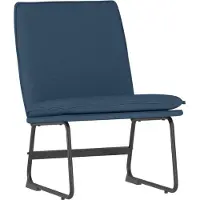 vidaXL Loungestoel 52x75x76 cm stof blauw