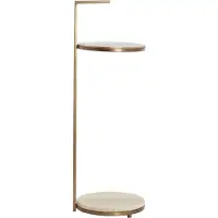 Light & Living Bijzettafel Leda - Bruin - Ø26x76cm - Modern