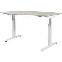 Schaffenburg Zit Sta Bureau - Plus Elek 160x80 krijtwit - wit frame
