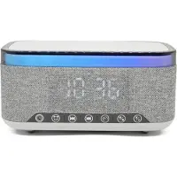 Denver CRQ-225 Wekkerradio FM Bluetooth, MP3, SD, FM, AUX Draadloos opladen, Wekfunctie Grijs