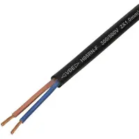 TRU COMPONENTS TC-13389172 Rubberkabel H05RN-F 2 x 1 mm² Zwart 100 m
