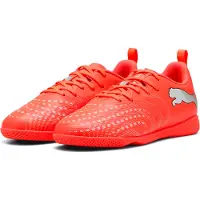 Puma FUTURE 9 PLAY IT Indoor voetbalschoenen, Zwart/Rood/Wit, Maat 32,5