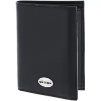OXMOX Leather Kombi-Geldbörse leer 9,5 cm Black
