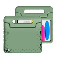 IMoshion Kidsproof Backcover met handvat voor de Apple iPad 11 (2025) 11 inch A16 / iPad 10 (2022) 10.9 inch - Olive Green