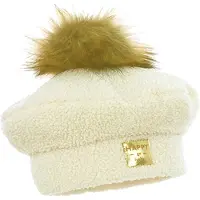 In Control beige TEDDY muts met pompom