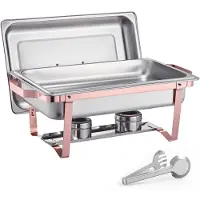 Vevor Chafing Dish Set 2-delig RVS Voedselwarmer met 2 grote pannen (7,5 L)