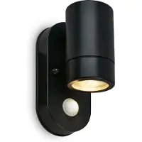 Briloner LED-wandlamp, met bewegingssensor, spatwater- en stofbescherming, zwart, afmetingen: 15 x 7 x 9,5 cm