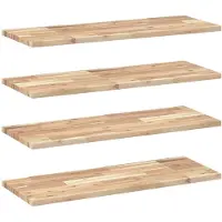 vidaXL Wandschappen 4 st zwevend 100x30x2 cm onbehandeld acaciahout