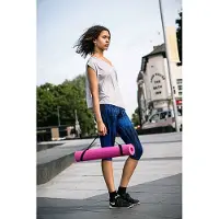 Ufe Reydon - - Yoga starterset - Pink yogamat 4mm (183x61) + Marbled yogablok - antislip en comfortabel